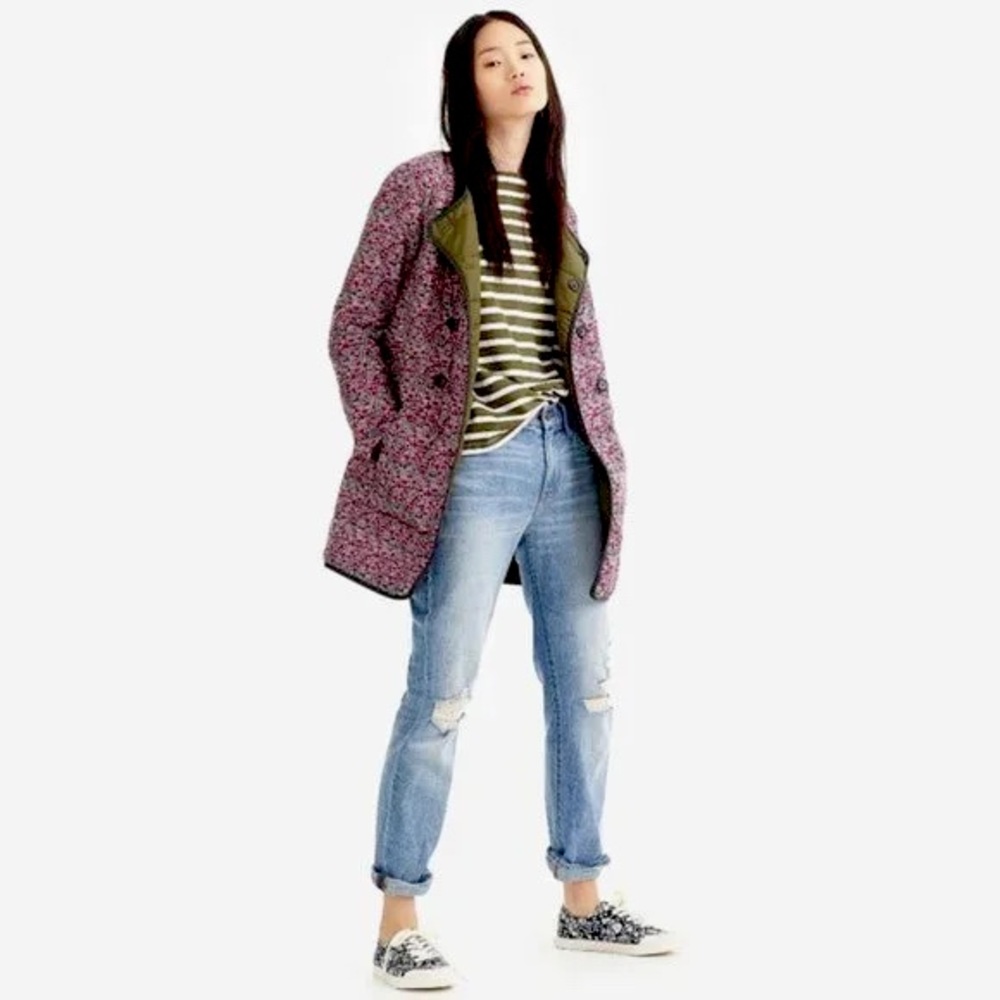 JCrew Reversible Puffer Jacket in Liberty® floral with PrimaLoft®, size S